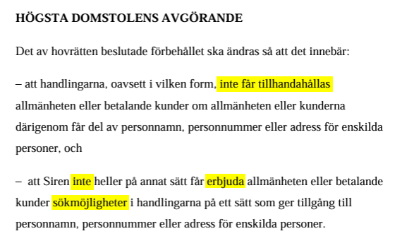 HD´s dom mot rättsdatabaser